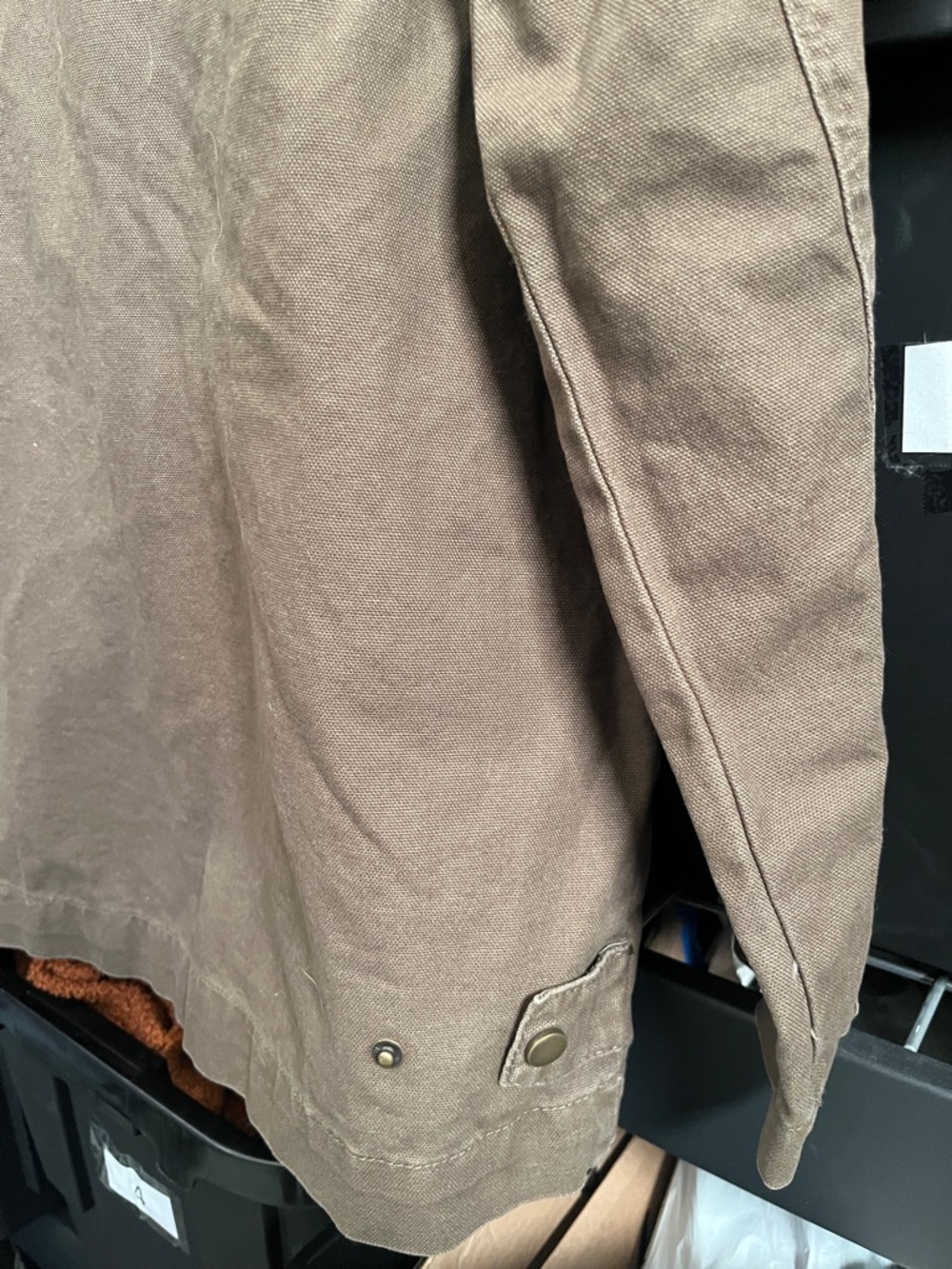 NWT Stoosh Women’s Brown Barn Canvas Work Jacket  Corduroy Collar Chore Medium - Picture 12 of 14